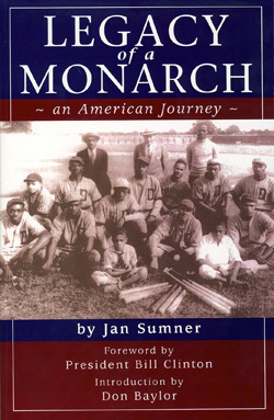 A book cover with an old photo of baseball players.